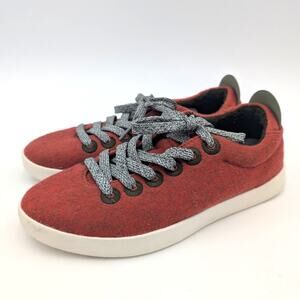 Allbirds Wool Pipers Sneakers Shoes Lace-Up Women's Orange/White Size US5 EU35